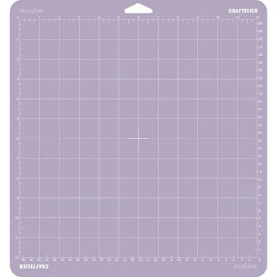 Image of Craftelier Reusable Cutting Mat with Adhesion or Strong Grip for Scrapbooking and Crafts Compatible Cricut Machines Size 30.5 x cm (12&quot; 12&quot;) Purple