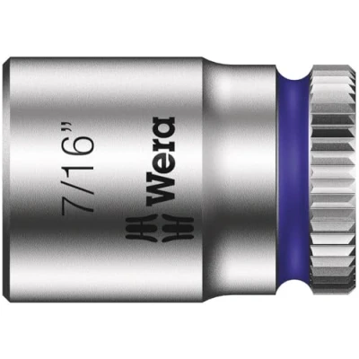 Image of Wera 05003521001 7/16 Inch 8790 HMA Zyklop Socket with Hexagon Drive Silver