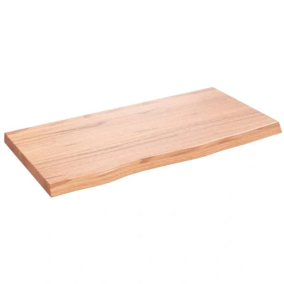 Image of vidaXL Wall Shelf Light Brown 80x40x(2 4) cm Treated Solid Wood Oak