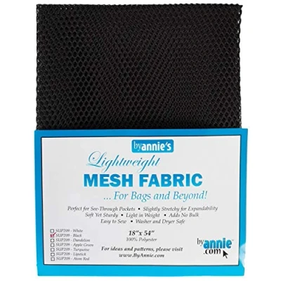 Image of By Annie Light Weight Mesh Fabric 1 8 x 54 inch 100% Polyester Black, Acrylic, Multicoloured, 0.09 7.4 9.4 cm
