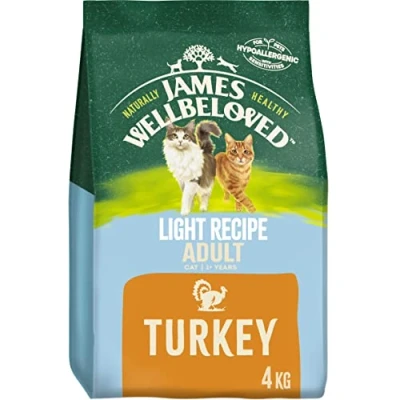 Image of James Wellbeloved Adult Light Turkey 4 kg Bag, Hypoallergenic Dry Cat Food