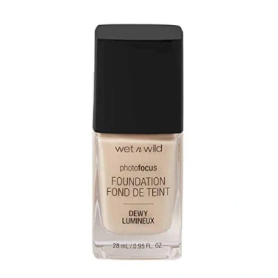 Image of Wet n Wild, Photo Focus Foundation Dewy, Weightless with Nourishing and Long wearing Formula, Buildable Coverage, Ideal for Normal to Dry Skin Type, Vegan, Soft Ivory