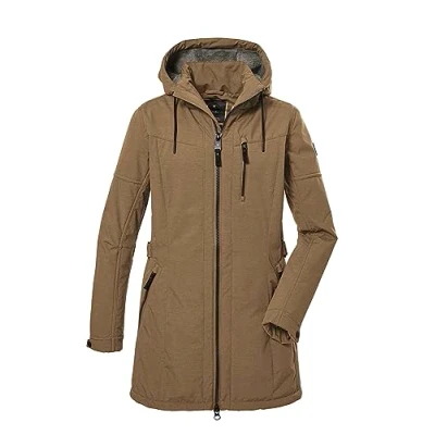 Image of G.I.G.A. DX GW 46 WMN SFTSHLL PRK Women&#039;s Softshell Parka with Zip Off Hood, Camel, 44, 40898 000