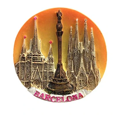 Image of Barcelona Spain 3D Fridge Magnet Travel Souvenir Gift Home Kitchen Decoration Magnetic Sticker, Refrigerator Collection