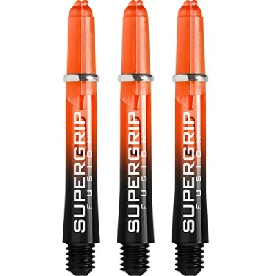 Image of Harrows Supergrip Fusion Stems with Machined Rings Short 1 set (3) (Black &amp; Orange)