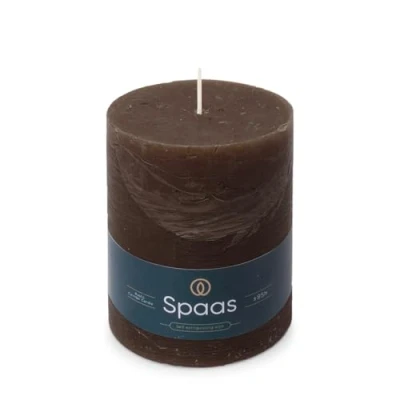 Image of Spaas Rustic Pillar Candle 100/130 mm 95h, Dark Brown