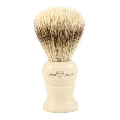 Image of Edwin Jagger 1EJ287 Medium Super Badger Shaving Brush, Imitation Ivory for use with Cream or Soap Men