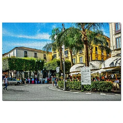 Image of Italy Sorrento Square Jigsaw Puzzle for Adults 1000 Piece Wooden Travel Gift Souvenir