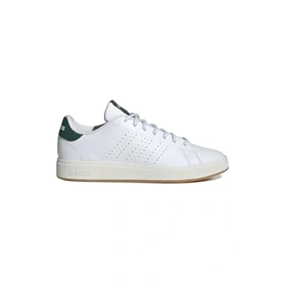 Image of adidas Men&#039;s Advantage Base 2.0 Shoes, FTWR White/FTWR White/Collegiate Green, 7 UK
