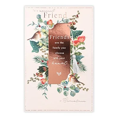 Image of Clintons: Foliage and Robins General Christmas Card, Multi colour, 171 x 260, 1181079
