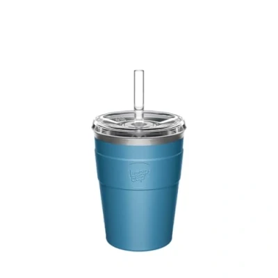 Image of KeepCup Thermal Cold Cup Insulated Stainless Steel Reusable Coffee with Lid and Straw 12oz/340ml Kingfisher