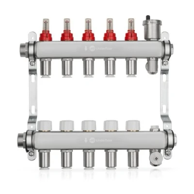 Image of John Guest Underfloor 5 Port Manifold Stainless Steel JGUFHMAN5/3