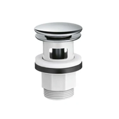 Image of hansgrohe 50105000 Push Open Waste Set for Basin and Bidet taps, Chrome, Silver