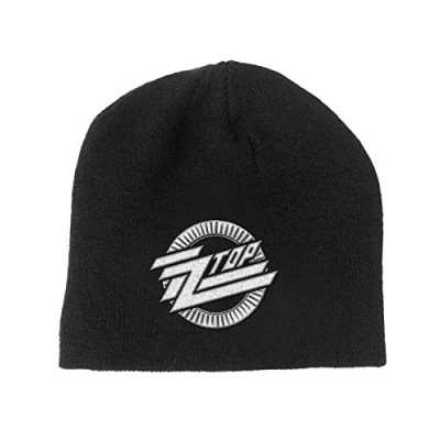 Image of ZZ Top Beanie Hat Circle Band Logo Official Black Unisex One Size