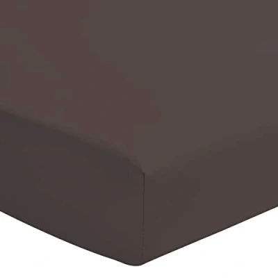 Image of Home Linge Passion 57 Thread Count Fitted Sheet, Cotton, Black, Individual