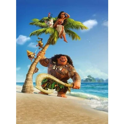 Image of Komar Disney XXL 2 801 Non Woven Photo Wallpaper Moana and Maui Size: 184 x 248 cm (Width Height) South Sea Children&#039;s