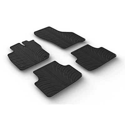 Image of Gledring 0316 Set of Rubber Mats Suitable for Seat Leon IV HB 5 Door 2020 (T Profile 4 Pieces + Mounting Clips)