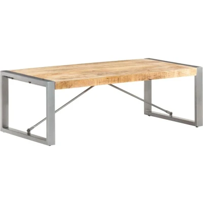Image of vidaXL Coffee Table 120x60x40 cm Rough Mango Wood