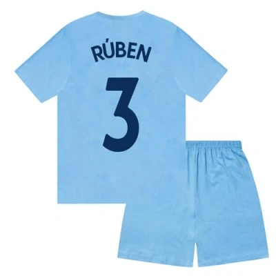 Image of Manchester City F.C. Boys Ruben 3 Sublimation Short Pyjamas Navy 10 11 Years