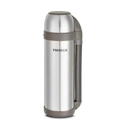 Image of Pioneer Flasks SVG 1800SS Insulated Vacuum 1800ml/ 1.8 Litre Travel Flask, 18/10 Stainless Steel Keeps Drinks Hot for 8 Hours, litres