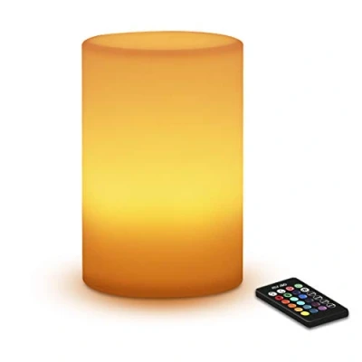 Image of Mr.Go LED Light Color Changing Mood Table Lamp with Remote, 16 RGB Lighting Colors Dimmable Brightness, Rechargeable Battery Powered Ambient for Home Decoration &amp;
