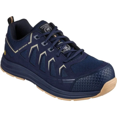 Image of Skechers Men&#039;s Malad Ii ESD Composite Safety Toe Construction Shoe, Navy, 8 UK