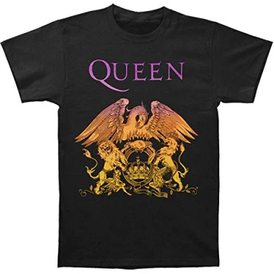 Image of Bravado Queen Bohemian Rhapsody Gradient Crest Short Sleeve T Shirt black XL