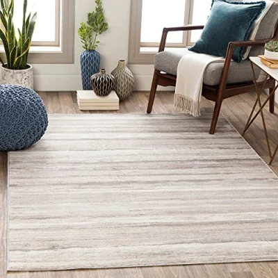 Image of Livabliss Bruges Abstract Rug Area Rugs Living Room 160x216 cm, Dining Room, Lounge, Kitchen, Bedroom Modern Marble Rug, Soft Luxurious Easy Care Medium Pile Large Ivory, Tan and Grey