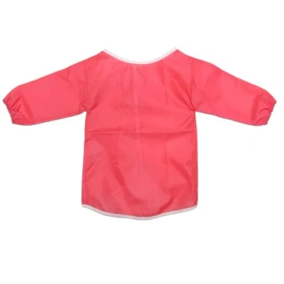 Image of Baby Toddler Children Kids Waterproof Play Apron Age 0 18 Months Painting, Baking, Cooking, Feeding Smock, Bib Pink
