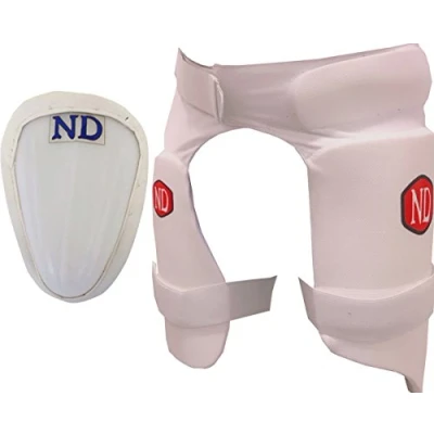 Image of ND Sports Cricket Batting Protection Padman Leg Thigh Pad Combo Rh With Free Abdo Guard