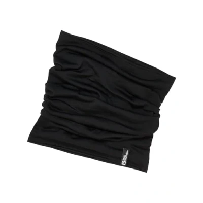 Image of Jack Wolfskin Merino Neck Gaiter Cold Weather Scarf, Black, EinheitsSize