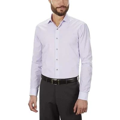 Image of UNLISTED Men&#039;s Dress Shirt Slim Fit Solid, Lilac, 18&quot; 18.5&quot; Neck 34&quot; 35&quot; Sleeve