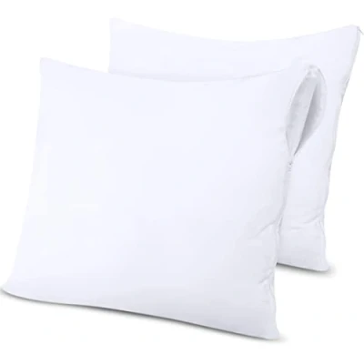 Image of Utopia Bedding Waterproof Zippered Pillow Protectors (80 x 80 cm) Pack of 2 Anti Bed Bug and Dust Mite Proof Encasement