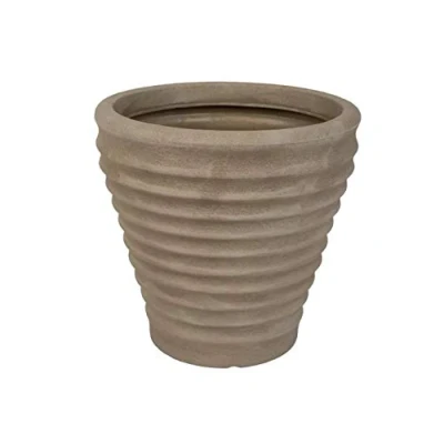 Image of Strata 43cm Moroccan Planters Stone Coloured Pack of 2