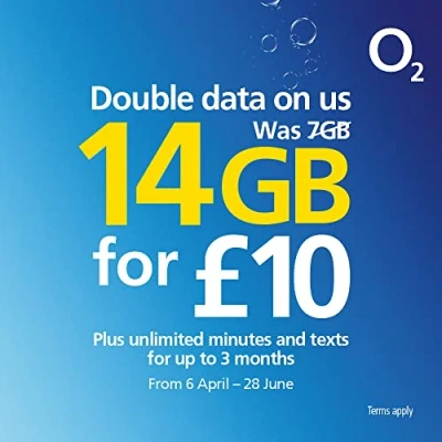Image of O2 Pre Pay Micro Sim Card With £10.00 Credit