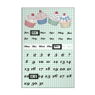 Image of Premier Housewares Cupcake Magnetic Calendar Green