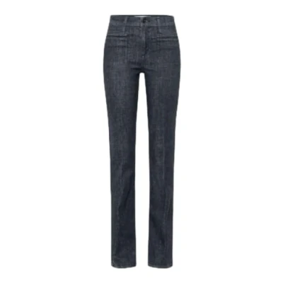 Image of BRAX Women&#039;s Style Shakira Vintage Stretch Denim Organic Cotton Jeans, Used Dark Grey, 31W x 30L