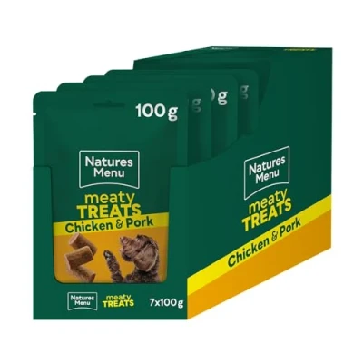 Image of Natures Menu Meaty Treats for Adult Dogs with Chicken 7 x 100g