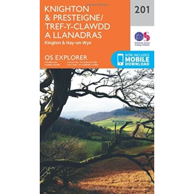 Image of Explorer 201 Knighton &amp; Presteigne Map With Digital Version