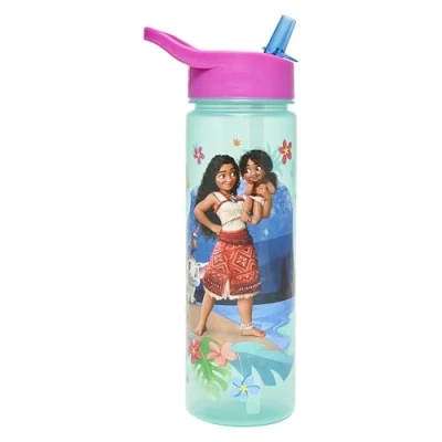 Image of Disney Moana 2 Kids Water Bottles by Polar Gear 600ml PP Bottle Gifts for Girls BPA Free with Straw and Boys