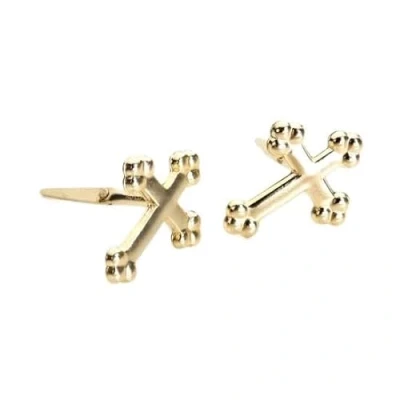 Image of 9ct Yellow Gold Andralok Cross Stud Earring/Studs