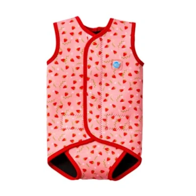 Image of Splash About Baby Wrap One Piece Swimsuit, Strawberry Field, 6 18 Months