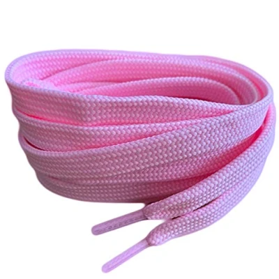 Image of 90cm / 35.5 Pale Pink Coloured Smart Laces® Flat Trainer Shoe laces ideal replacement for Converse, Nike, Adidas, Vans, Reebok, Puma, adults or kids Shoelaces