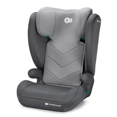 Image of Kinderkraft I Spark Size Baby Car Seat, Group 2/3, 100 150 cm, from 3.5 to 12 Years, 15 36 Kg, Light (4.5 Kg), 3 Point Seat Belt, Side Protection, Gray