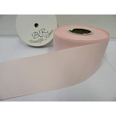 Image of Beautiful Ribbon 2 metres of 50mm Grosgrain Ribbed Baby Light Pink Double Sided 50 mm 5cm 2&quot; Inch