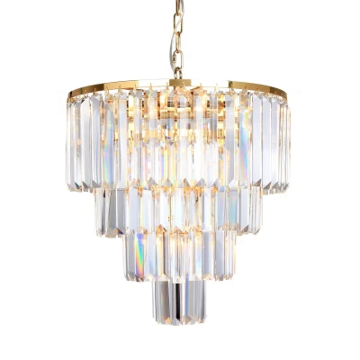 Image of Amedeo Pendant Ceiling Light, Gold, Glass, 5x E14
