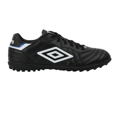 Image of Umbro Mens Speciali Eternal Club Tf Leather Football Boots (10 UK) (Black/White/Royal Blue)