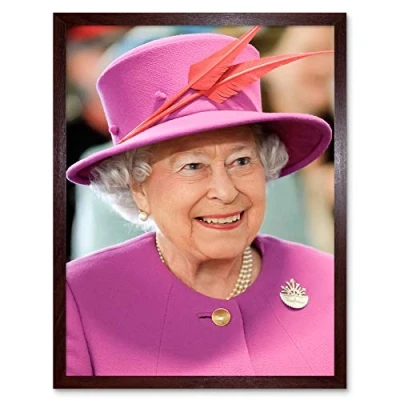Image of Rouse Portrait Queen Elizabeth II England Photo Art Print Framed Poster Wall Decor 12x16 inch