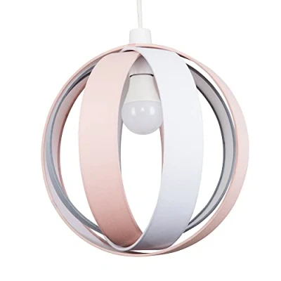 Image of MiniSun Modern Pink Cocoon Globe Style Ceiling Pendant Light Shade Complete with a 10w LED Bulb [3000K Warm White]