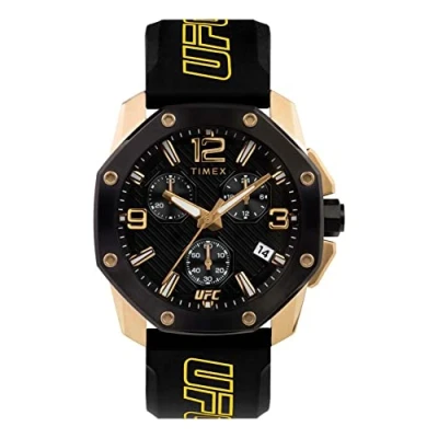 Image of Timex x UFC Icon Chronograph Black Dial/Black Silicone TW2V58500